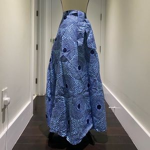 Blue Wind Maxi Wrap Skirt